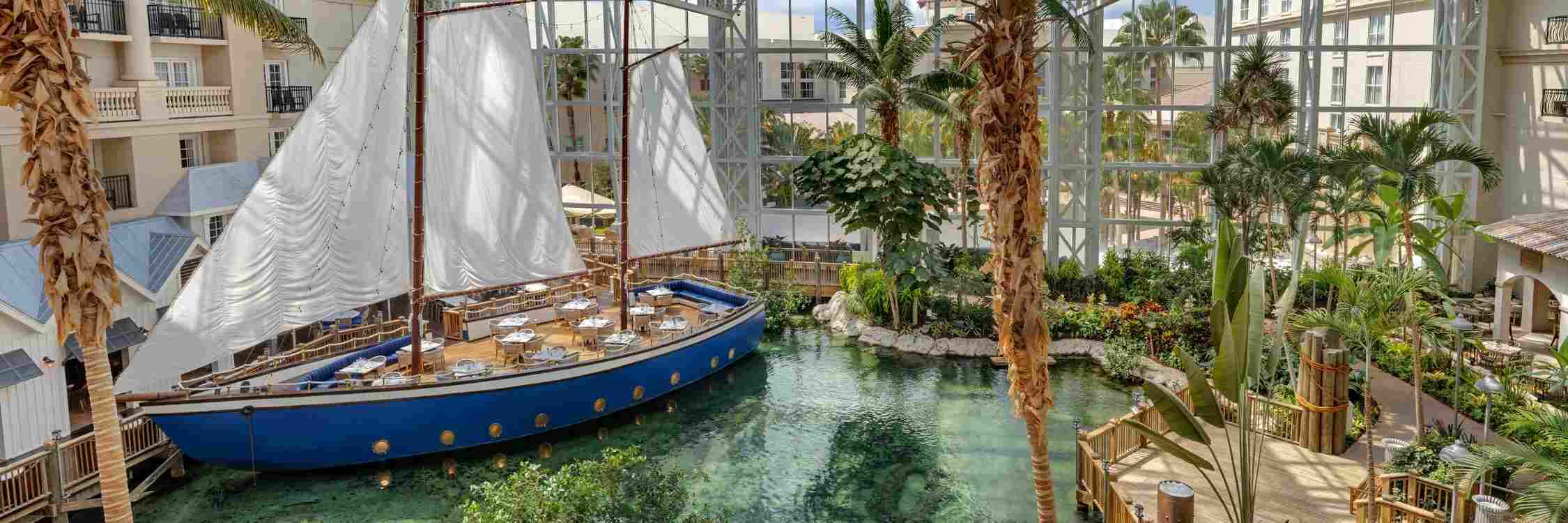 Inside the Gaylord Palms Resort atrium